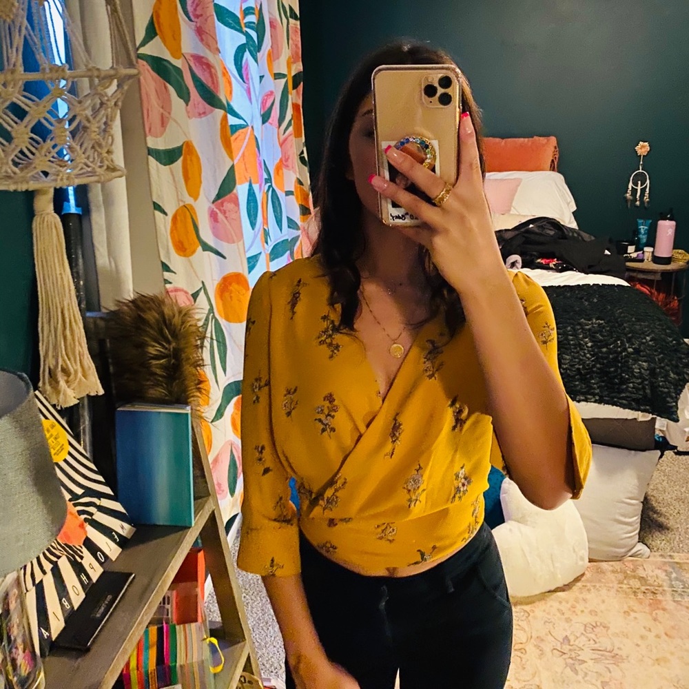 Yellow Floral Blouse